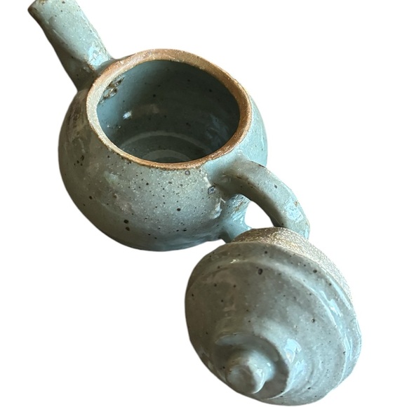 EC Modern Home Decor Handmade Ceramic Grey Teapot - Picture 11 of 12